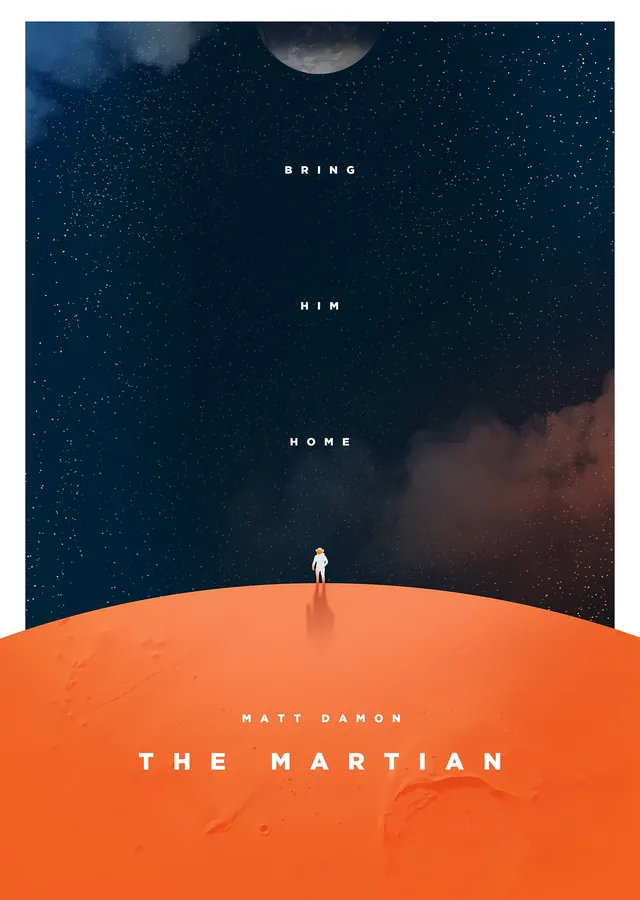 The Martian - Kızıl Gezegende Yalnız metal tablo