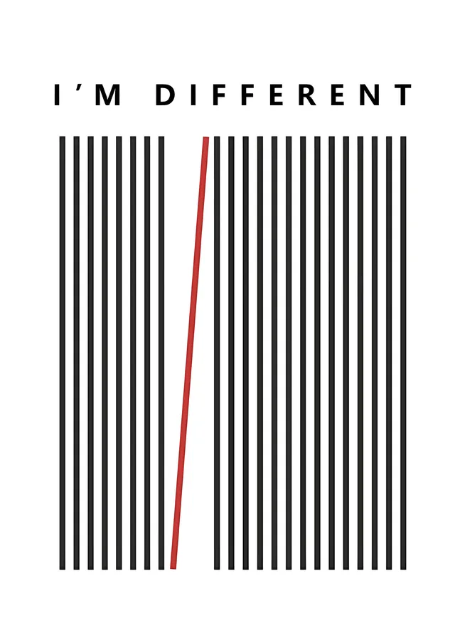 I'm Different metal tablo