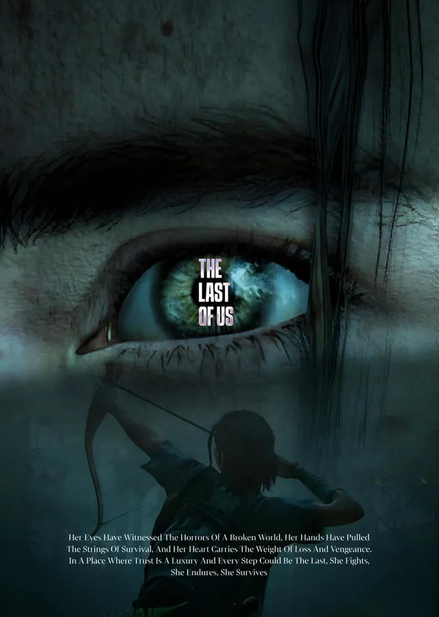 The Last of Us: Göz metal tablo