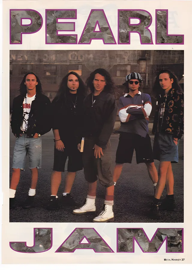 Pearl Jam: Kamuflaj Tipografi metal tablo