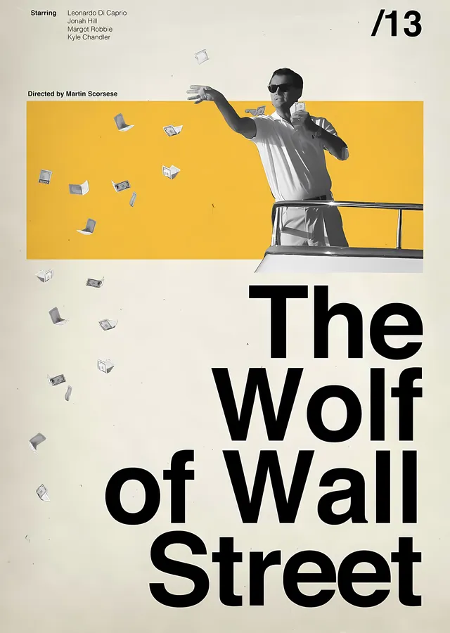 The Wolf of Wall Street - Minimal Afiş metal tablo
