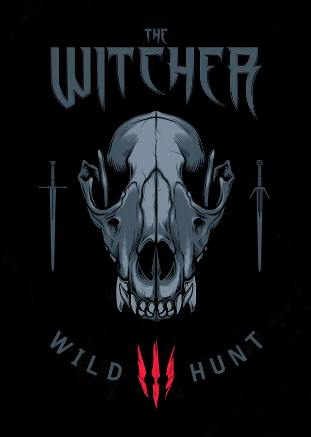 The Witcher 3: Wild Hunt · Kurt Kafatası metal tablo