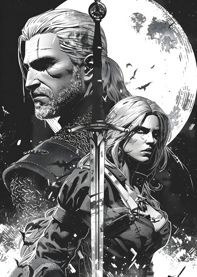 The Witcher: Ay ve İkili metal tablo