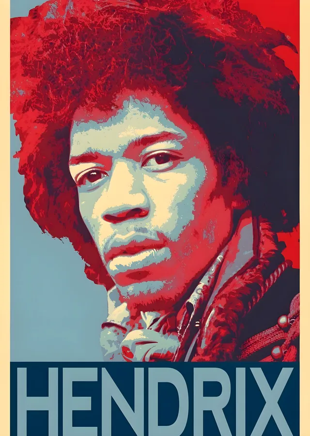 Jimi Hendrix: Rock İkonu metal tablo