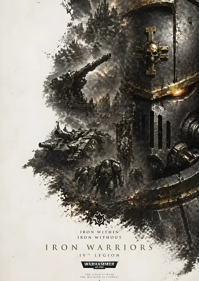 Warhammer 40K: Iron Warriors metal tablo