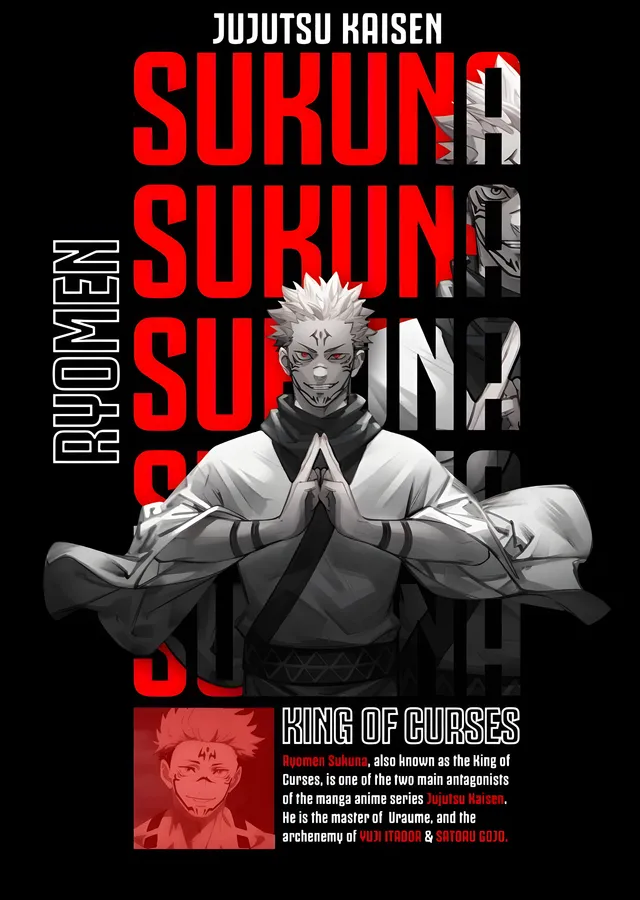 Ryomen Sukuna: Lanetlerin Kralı metal tablo