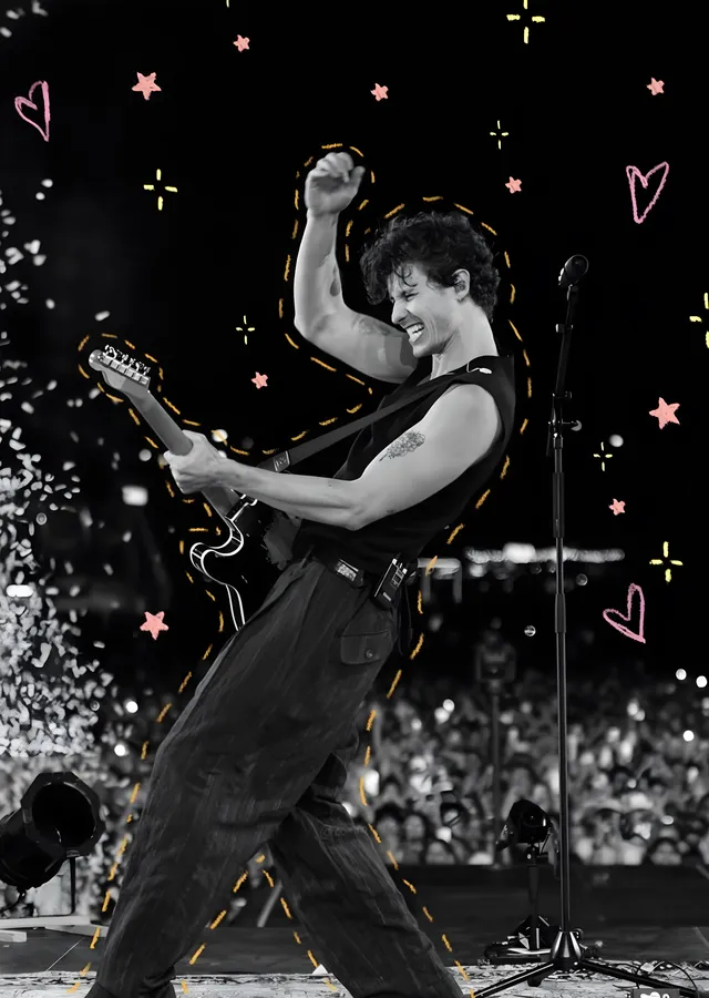 Shawn Mendes: Kalpli Sahne metal tablo