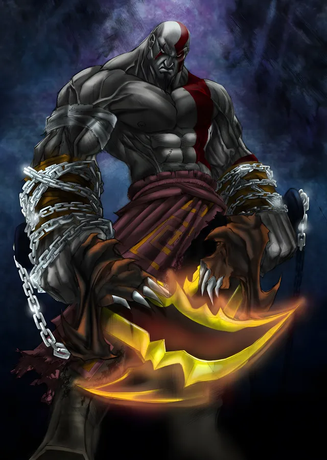 God of War: Kaos Bıçakları metal tablo