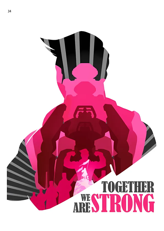 Zarya - Together We Are Strong metal tablo