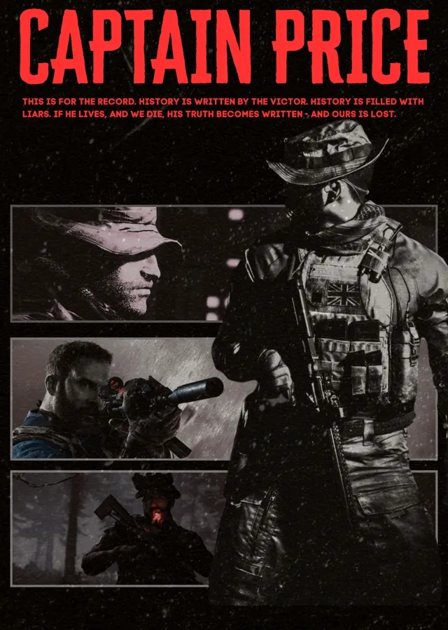 Captain Price metal tablo