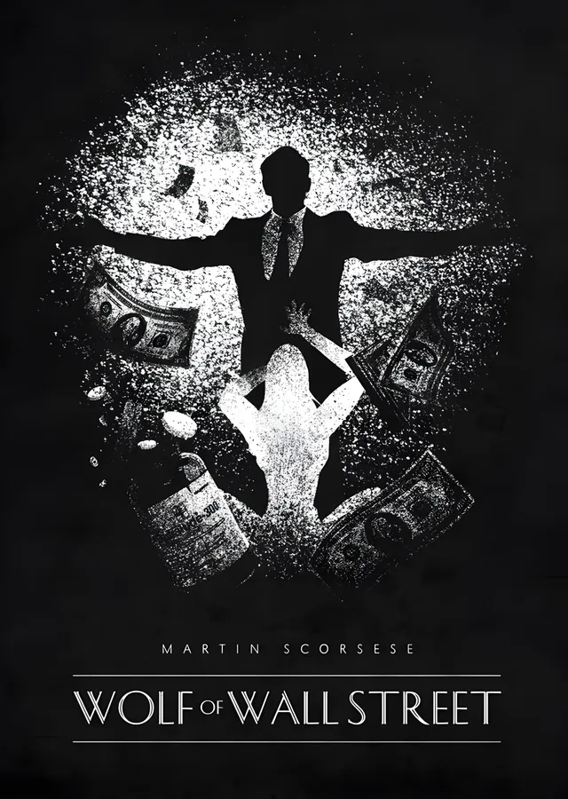 The Wolf of Wall Street - Siluet metal tablo