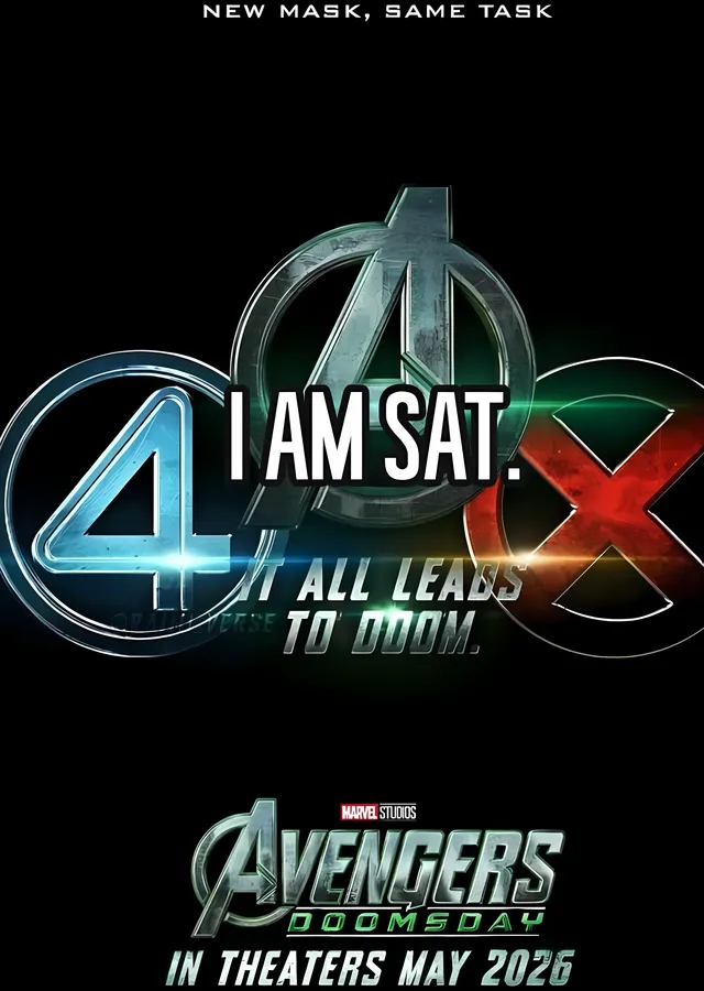 Avengers: Doomsday - I Am Sat metal tablo