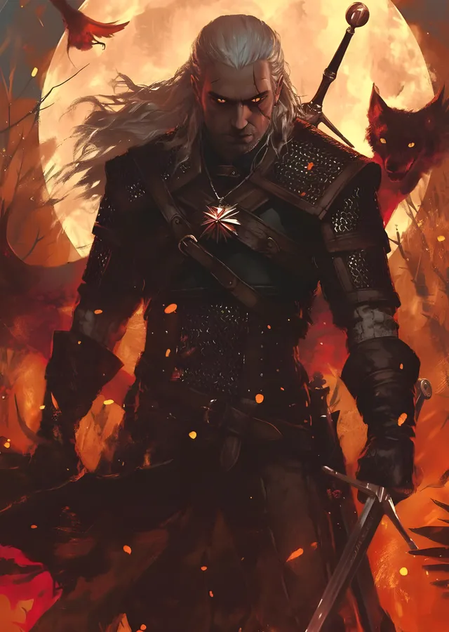 The Witcher: Alev Arkası metal tablo