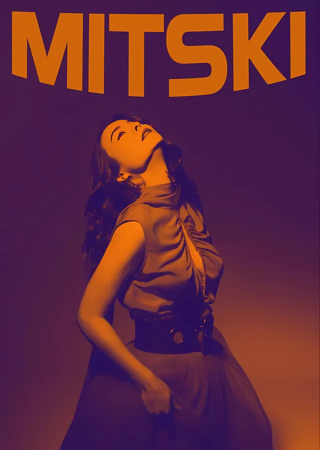 Mitski - Mor ve Turuncu Sahne Karesi metal tablo