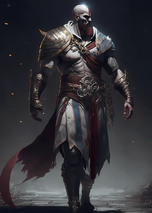 God of War: Beyaz Zırh metal tablo