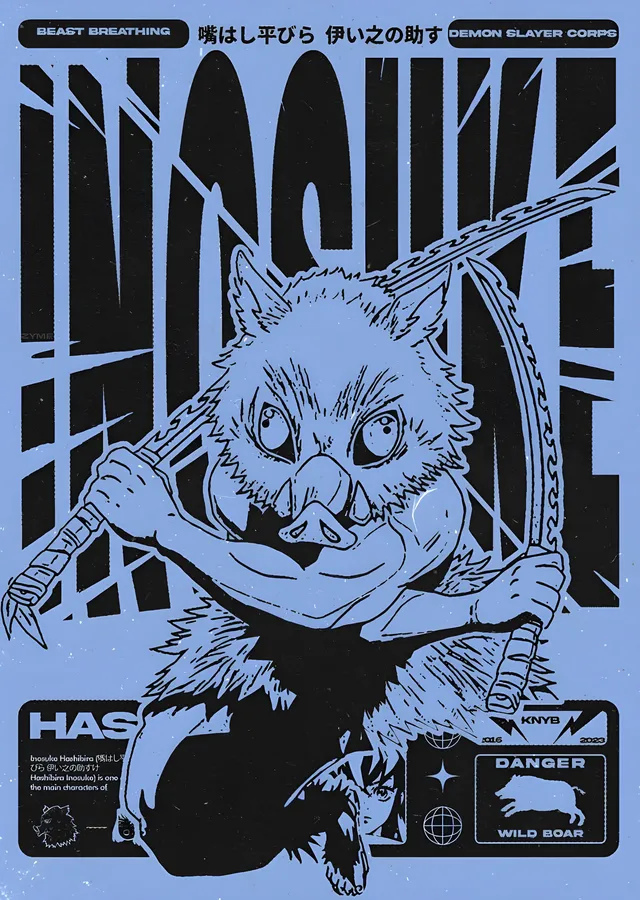 Inosuke: Canavar Nefesi metal tablo