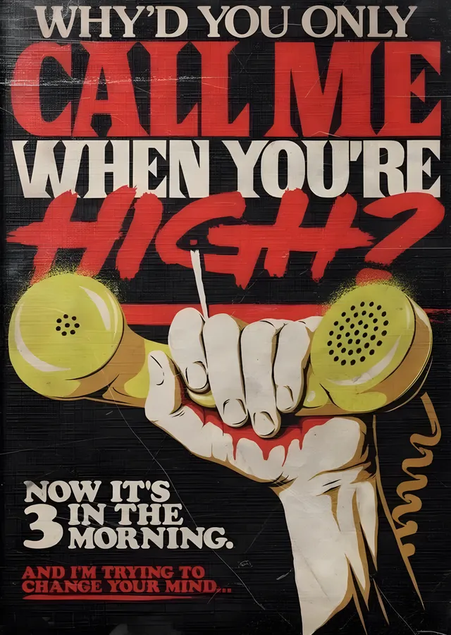 Arctic Monkeys: Why'd You Only Call Me When You're High? metal tablo