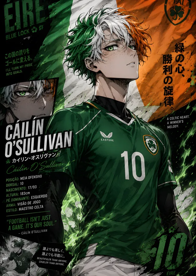 Anime Futbolcu: Yeşil Forma 10 Numara metal tablo