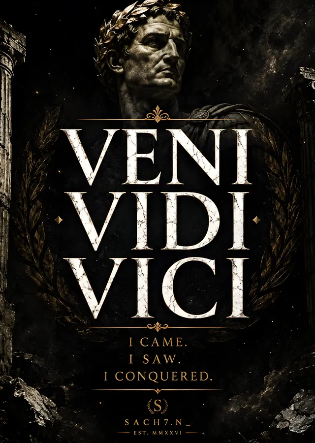 Julius Caesar: Veni Vidi Vici metal tablo
