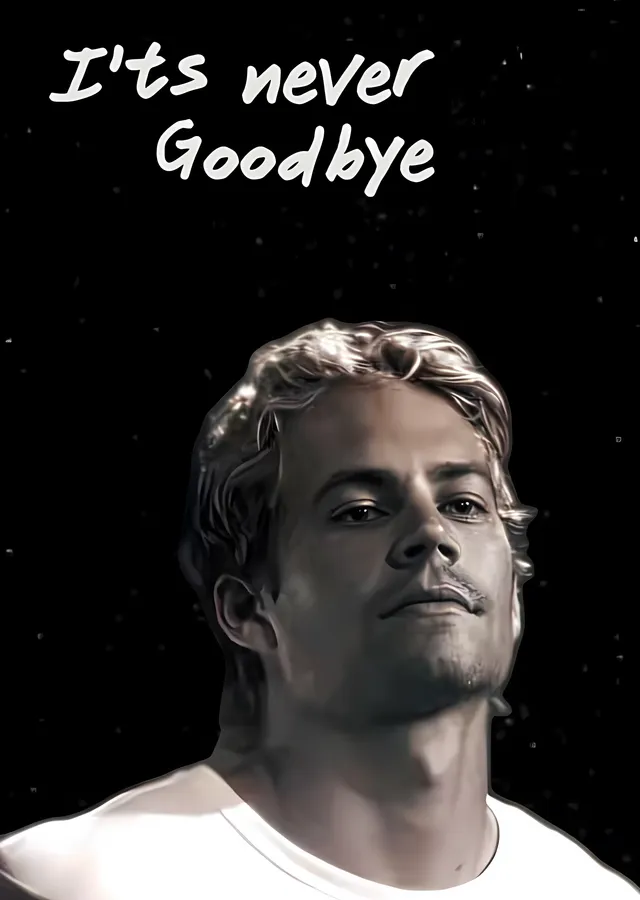 Paul Walker - It's Never Goodbye metal tablo