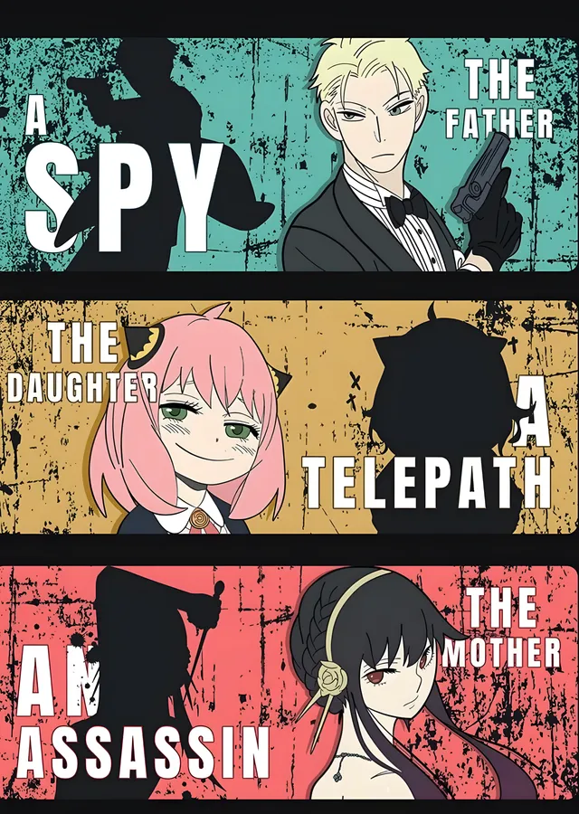 Spy x Family: Forger Ailesi Rolleri metal tablo