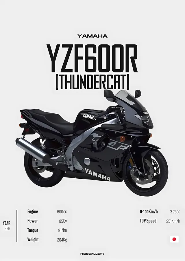 Yamaha YZF600R Thundercat metal tablo