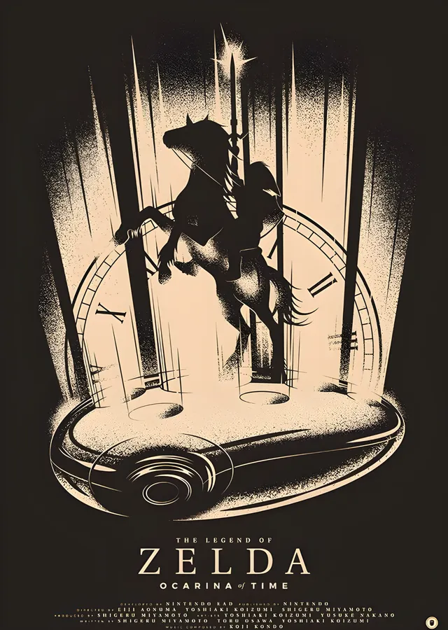 Zelda: Ocarina of Time Epona metal tablo
