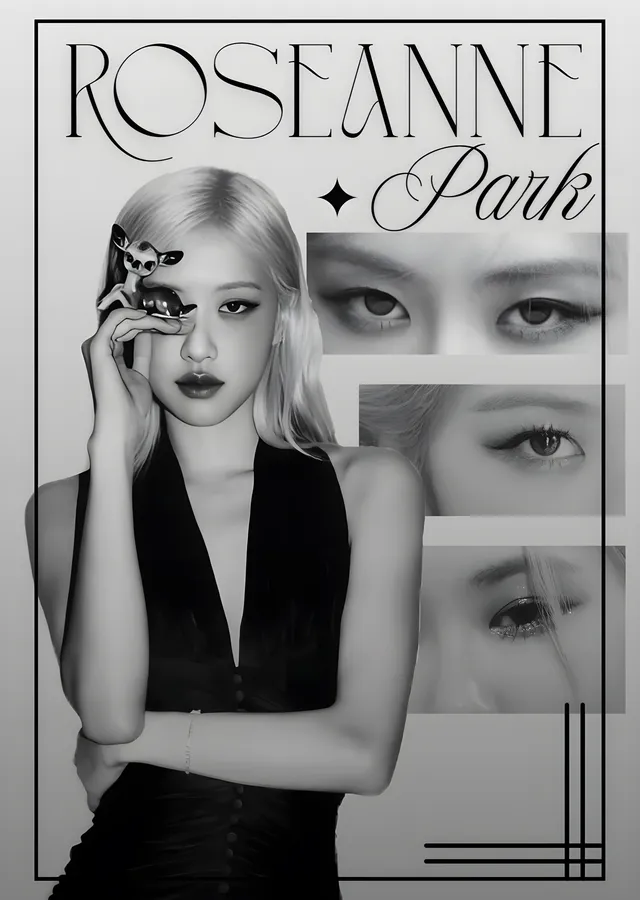 Rosé - Roseanne Park Kolajı metal tablo