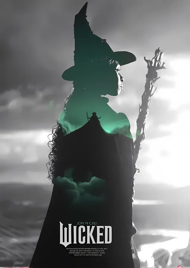 Wicked - Elphaba Silüeti metal tablo