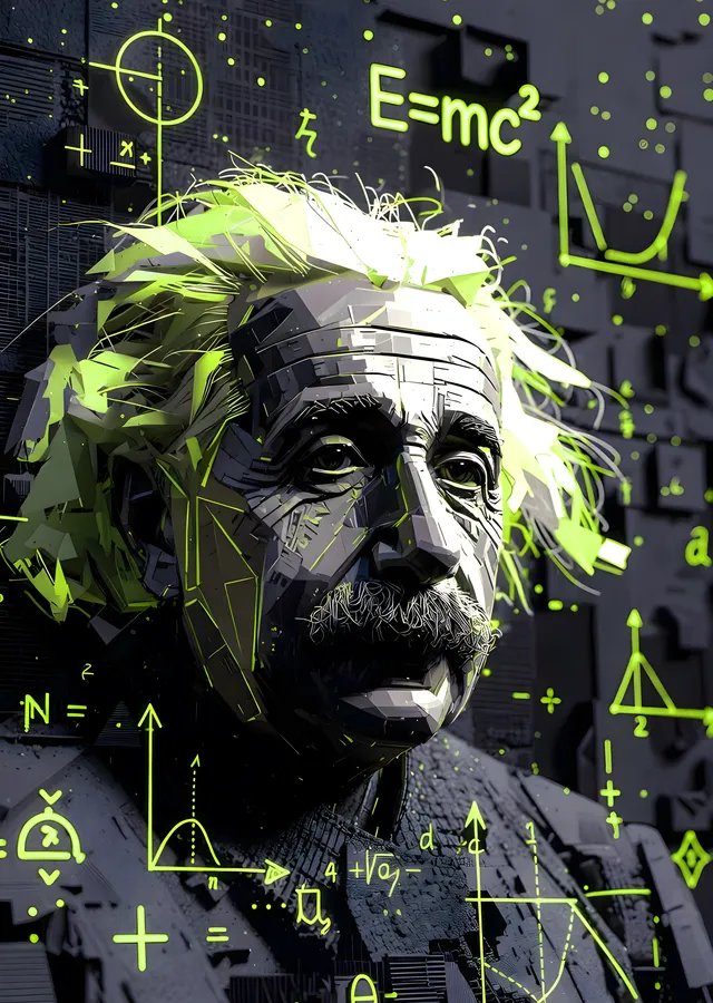 Albert Einstein: Teorik Fizik ve İnovasyon metal tablo