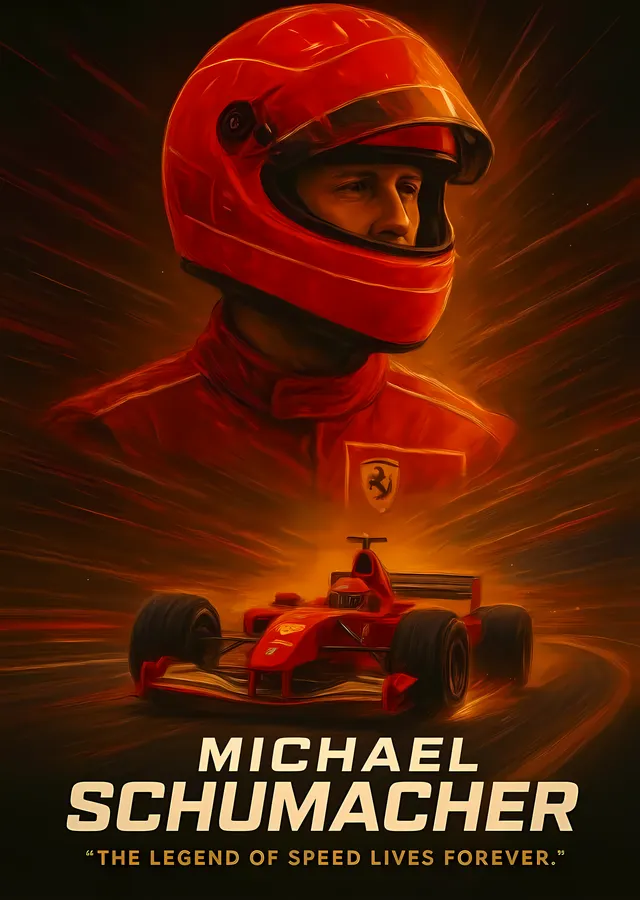 Michael Schumacher: The Legend of Speed metal tablo