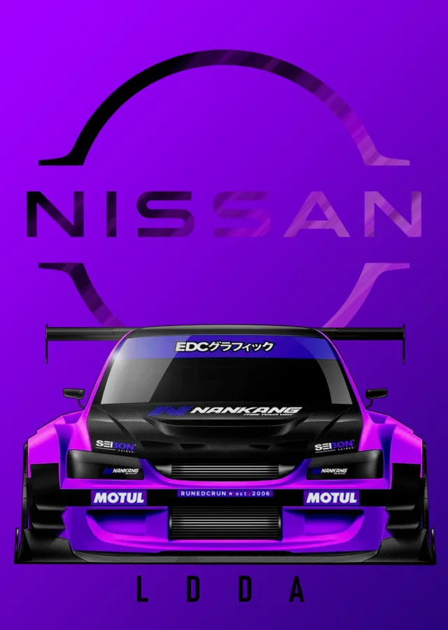 Nissan Silvia - Mor Zemin metal tablo
