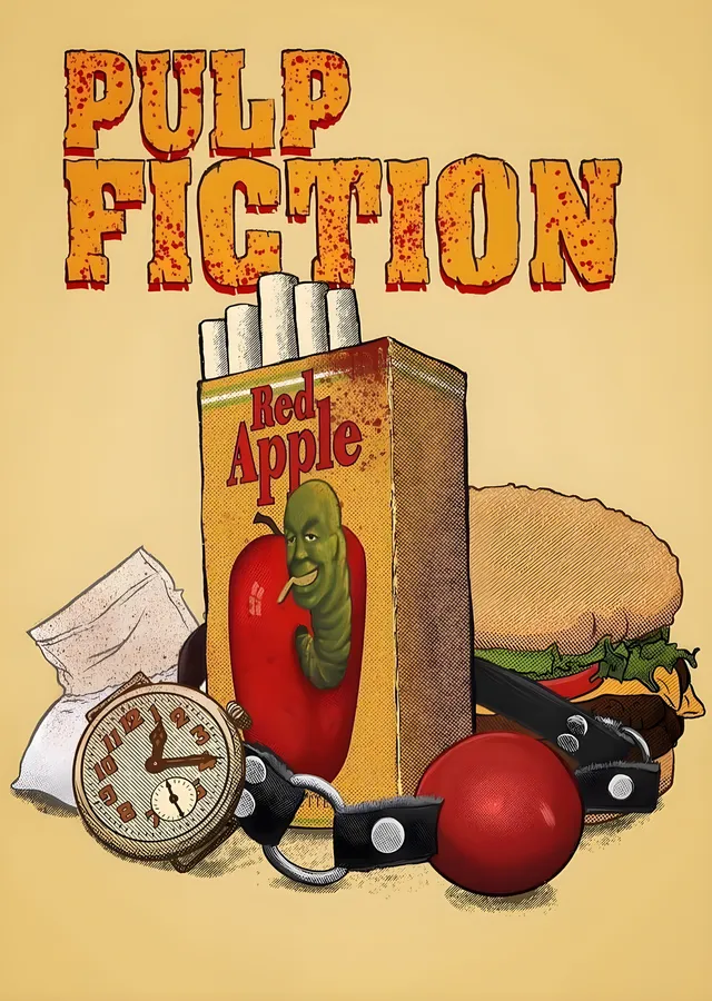 Pulp Fiction: Pop Kültürü ve İkonik Referanslar metal tablo