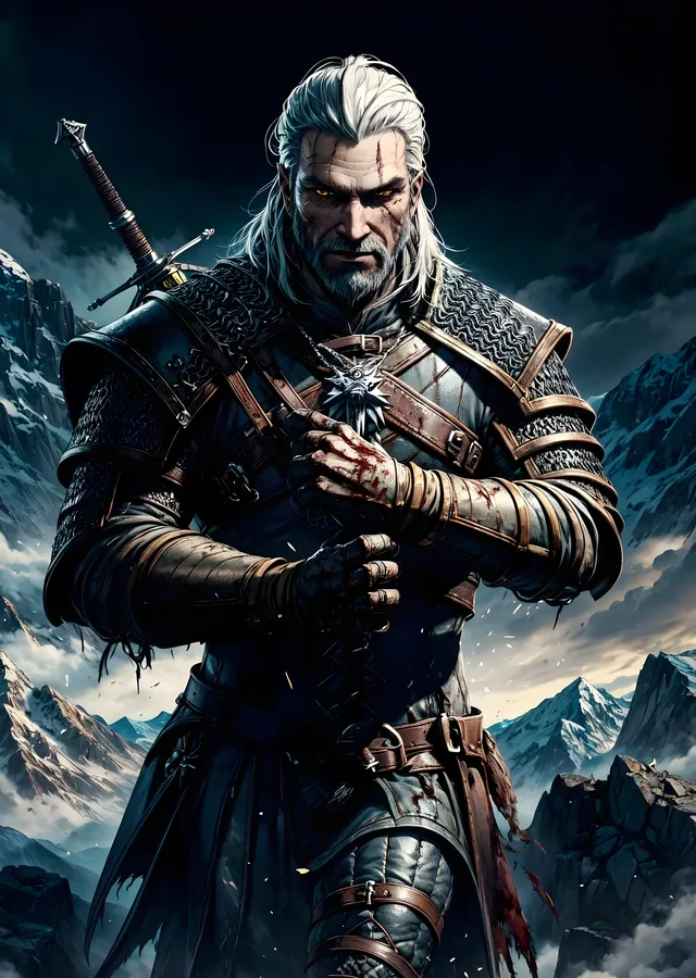 The Witcher: Karlı Dağlar metal tablo