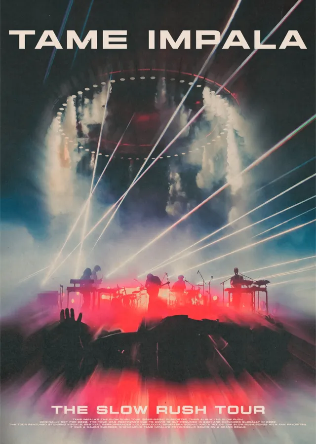 Tame Impala - The Slow Rush Turnesi metal tablo