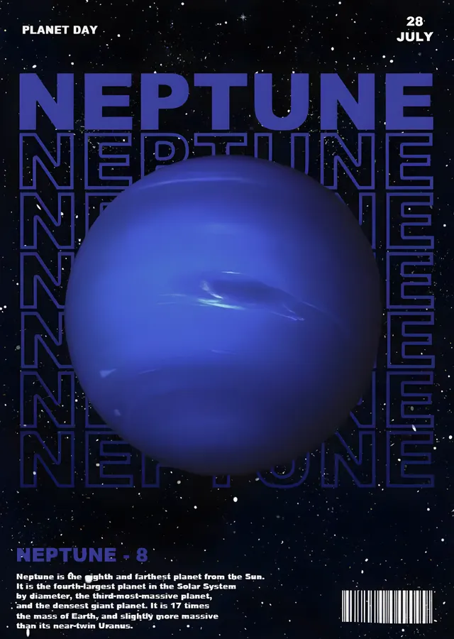 Neptün - Sekizinci Gezegen metal tablo