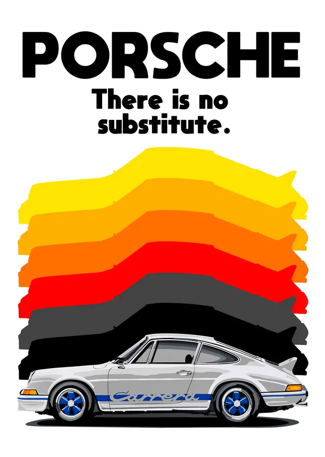 Porsche 911 2.7 RS Retro metal tablo