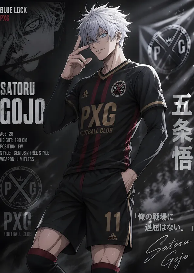 Satoru Gojo: PXG Forması metal tablo