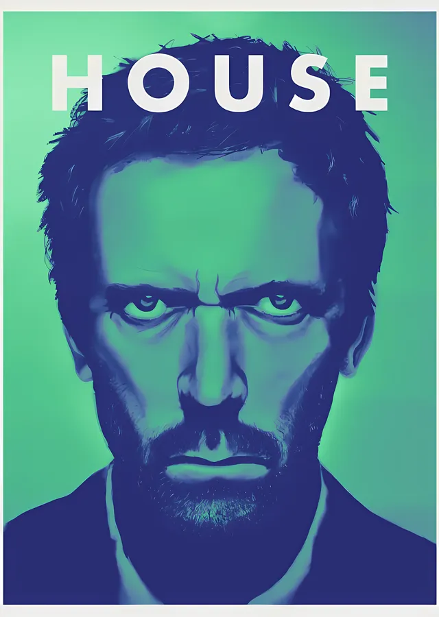 House: Dr. Gregory House'in İkonik Portresi metal tablo