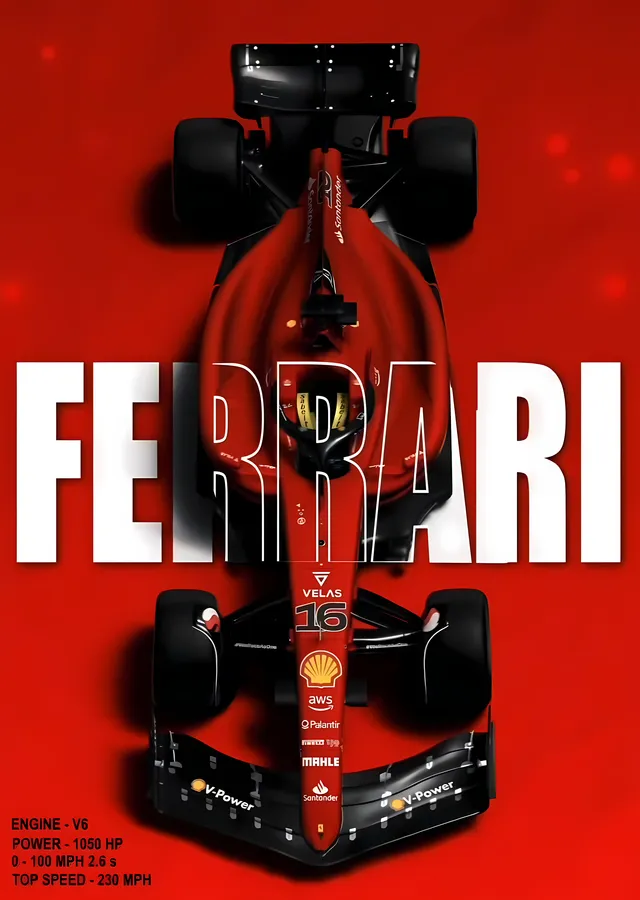 Ferrari Yeni Yarış Arabası metal tablo