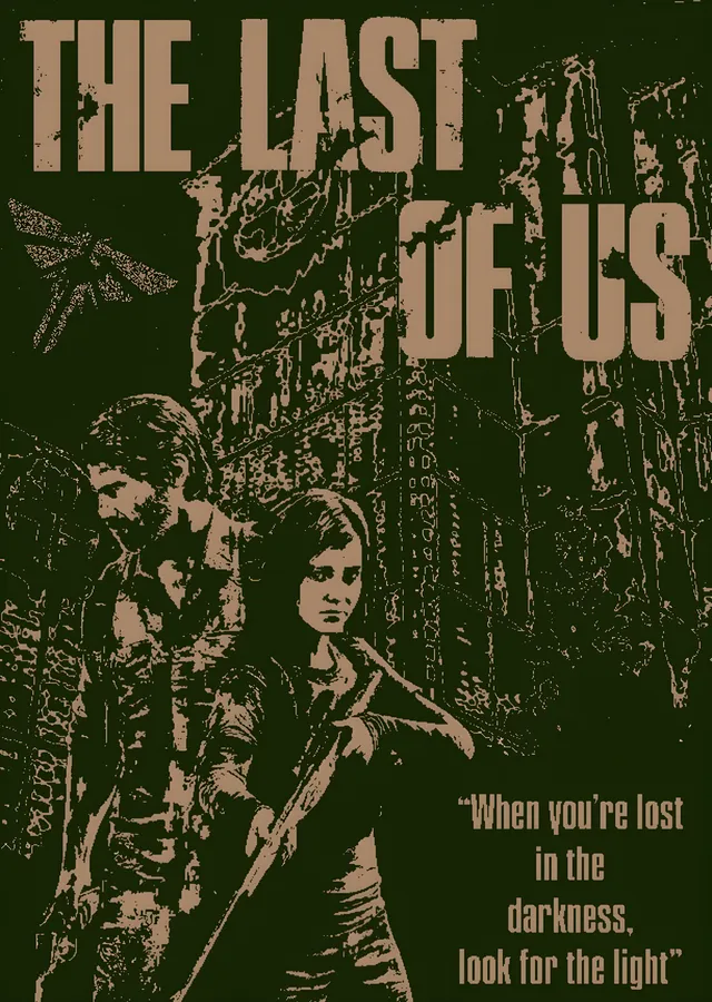 The Last of Us: Yeşil Baskı metal tablo
