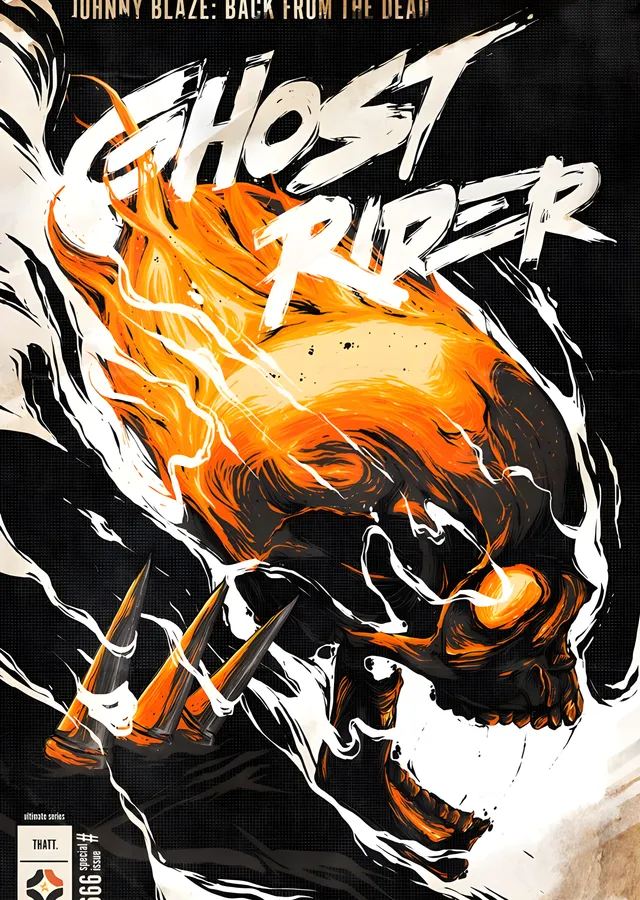 Ghost Rider metal tablo