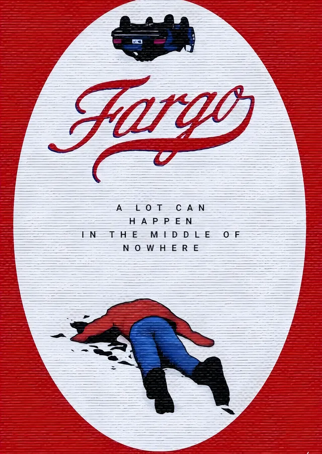 Fargo: Kırmızı Madalyon metal tablo