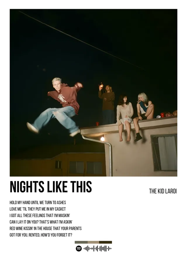 The Kid LAROI: Nights Like This metal tablo