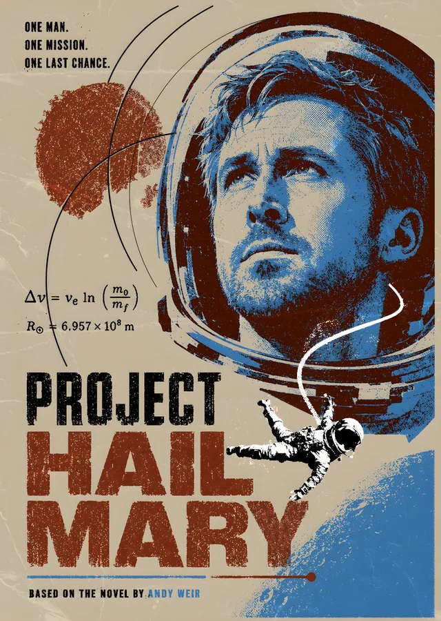 Project Hail Mary - Ryan Gosling Retro metal tablo
