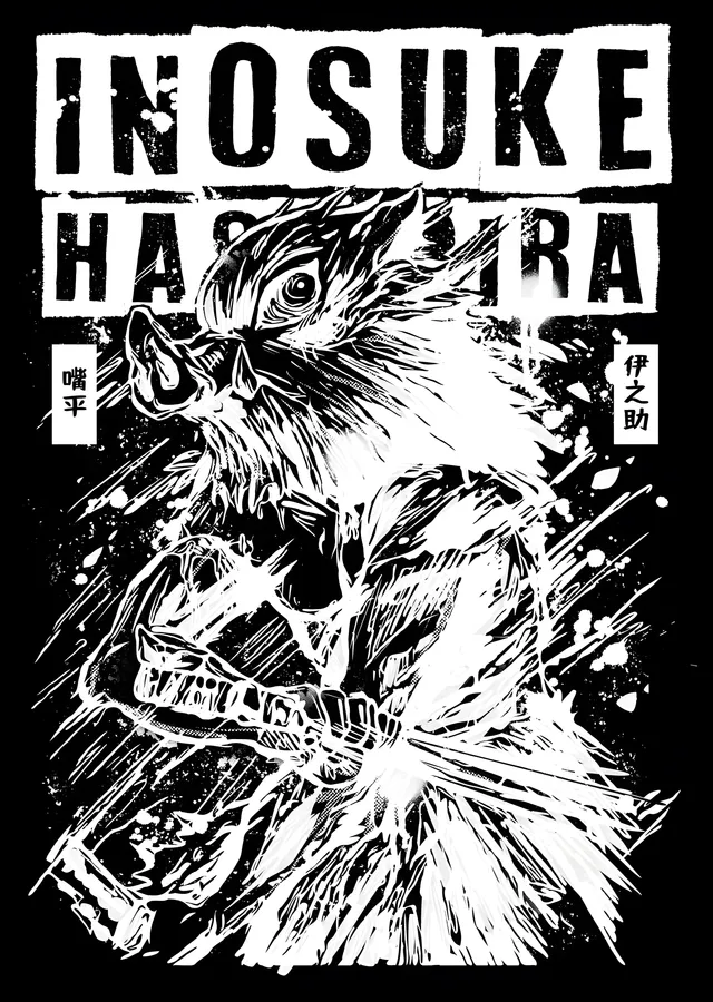 Kimetsu no Yaiba: Inosuke Hashibira metal tablo