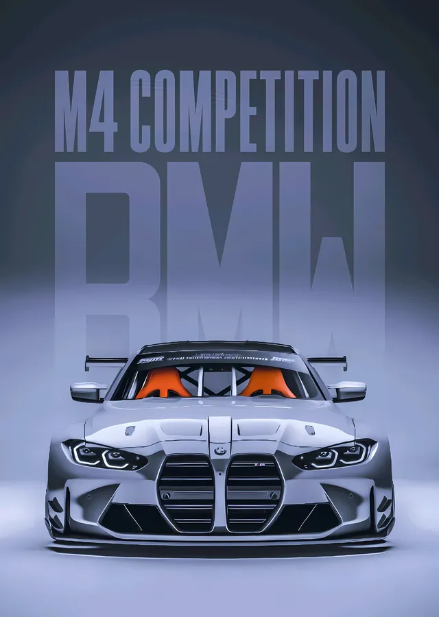 BMW M4 Competition - Pist metal tablo