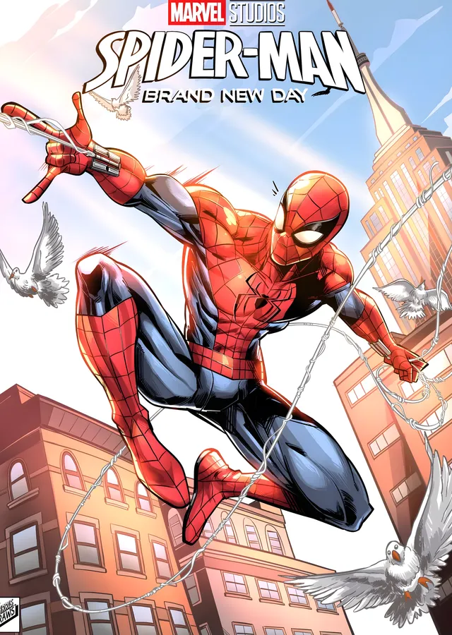Spider-Man: Güvercinler metal tablo