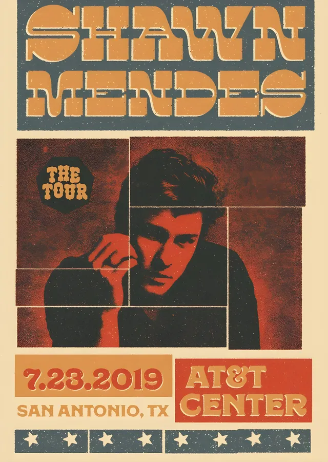 Shawn Mendes: The Tour San Antonio metal tablo