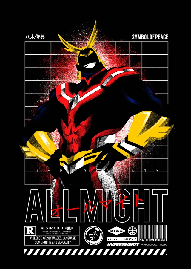 My Hero Academia: All Might metal tablo